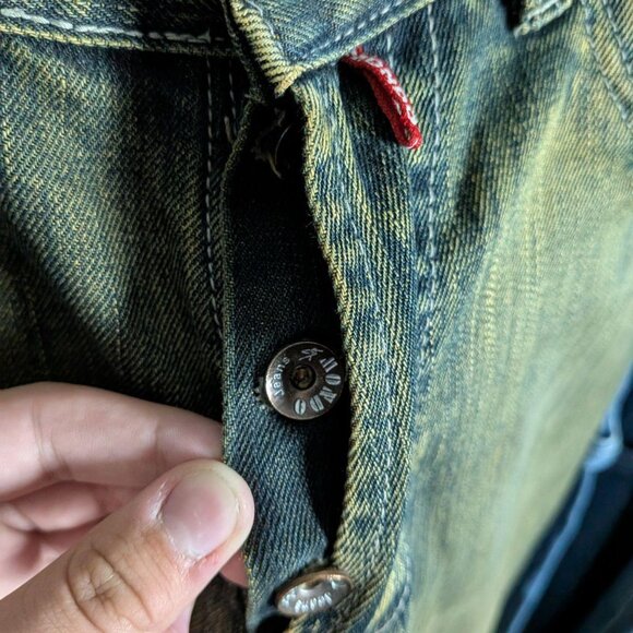 JAPANESE BRAND Ossa Mondo selvedge sand-washed flared jeans - Picture 4 of 8